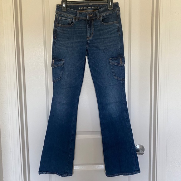 🔥🛍️ NWOT American Eagle Kick Boot Jeans Cargo Pockets🛍️🔥 - Picture 10 of 12